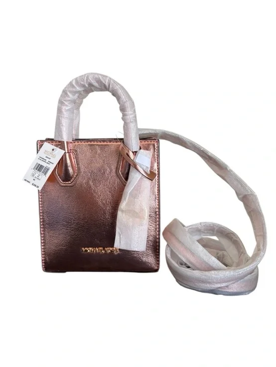 Michael Kors Mercer Small Rose Gold Patent Crossbody Bag NWT - Picture 4 of 5